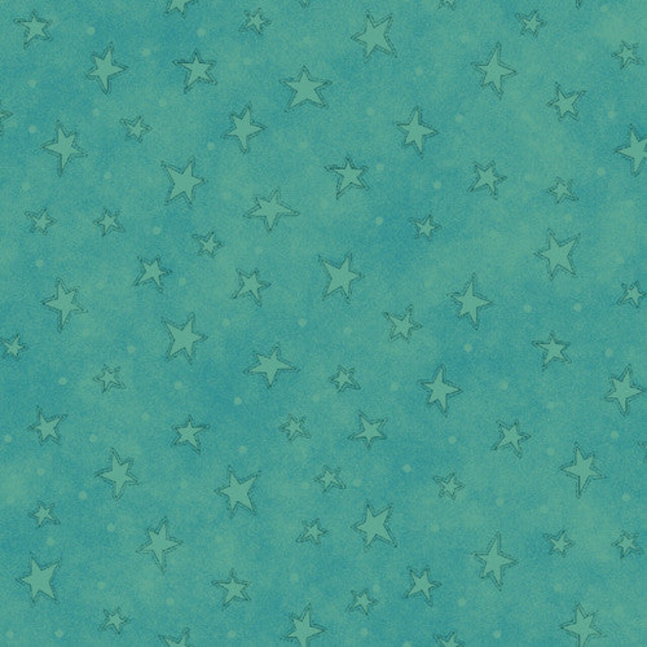Fabric Henry Glass Teal Starry Basics by the Quarter Yard 8294-61